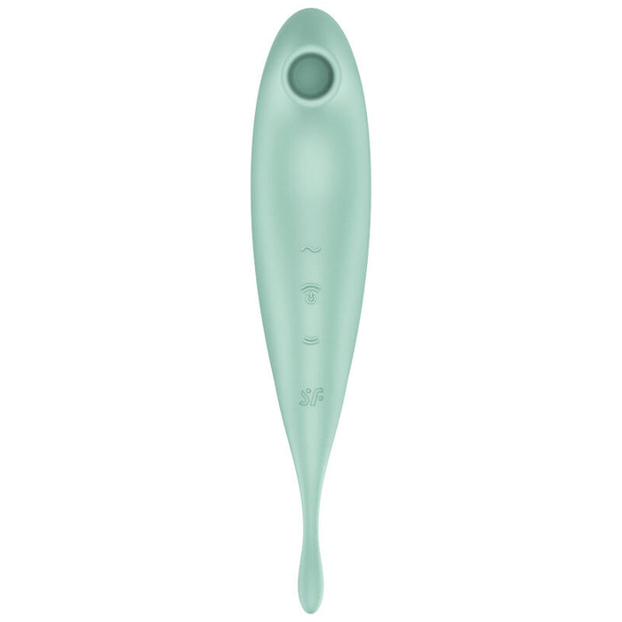 SATISFYER - TWIRLING PRO+ AIR PULSE STIMULATOR & VIBRATOR APP GREEN