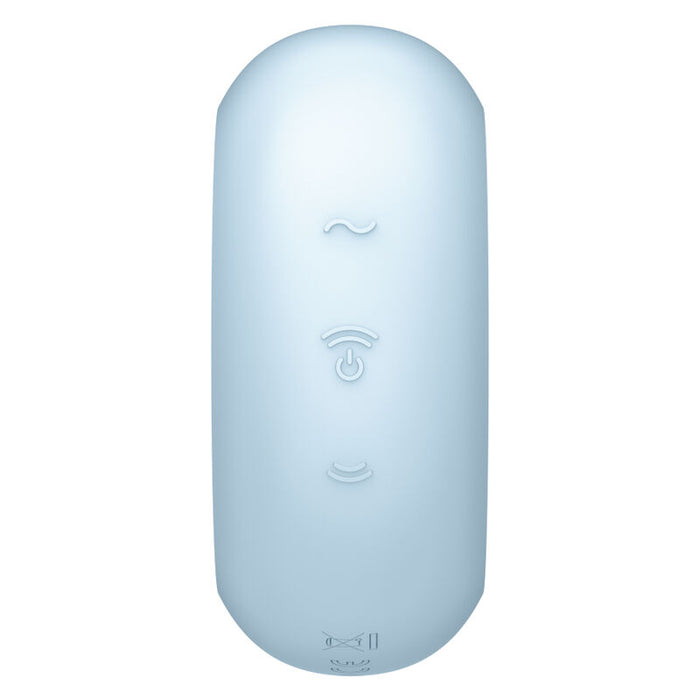 SATISFYER - PRO TO GO 3 DOUBLE AIR PULSE STIMULATOR & VIBRATOR BLUE