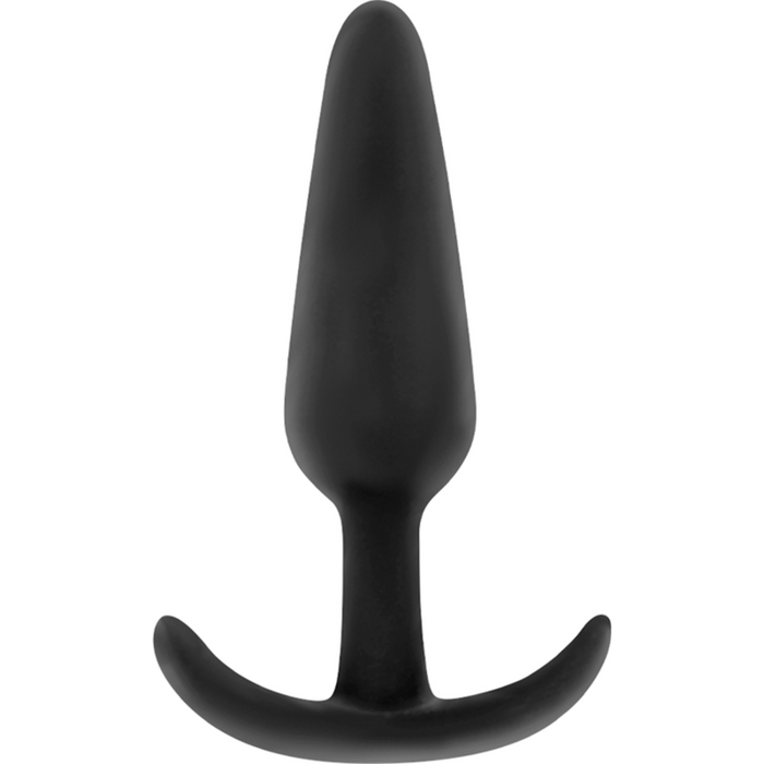 BLACK&SILVER - KAEL SILICONE ANAL PLUG WITH MEDIUM HANDLE