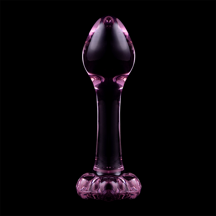 NEBULA SERIES BY IBIZA - MODEL 2 ANAL PLUG BOROSILICATE GLASS PINK 11 CM -O- 3.5 CM