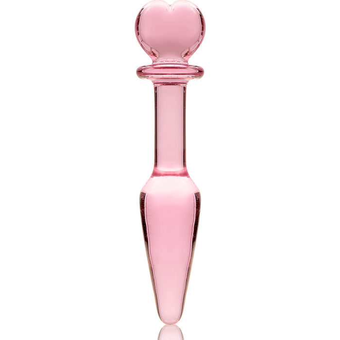 NEBULA SERIES BY IBIZA - MODEL 7 ANAL PLUG BOROSILICATE GLASS PINK 13.5 CM -O- 3 CM