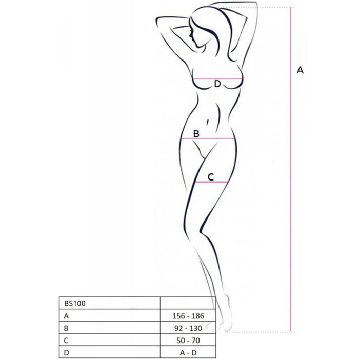 PASSION - BS100 WHITE BODYSTOCKING ONE SIZE