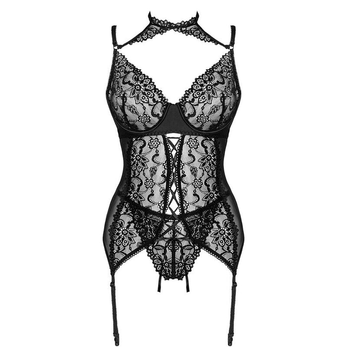 LIVCO CORSETTI FASHION - GIELLANDRA FOR THE SENSES COLLECTION CORSET + PANTY BLACK