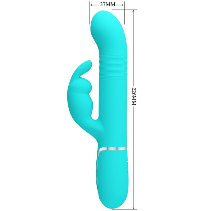 PRETTY LOVE - COALE RABBIT VIBRATOR PEARLS AQUA GREEN