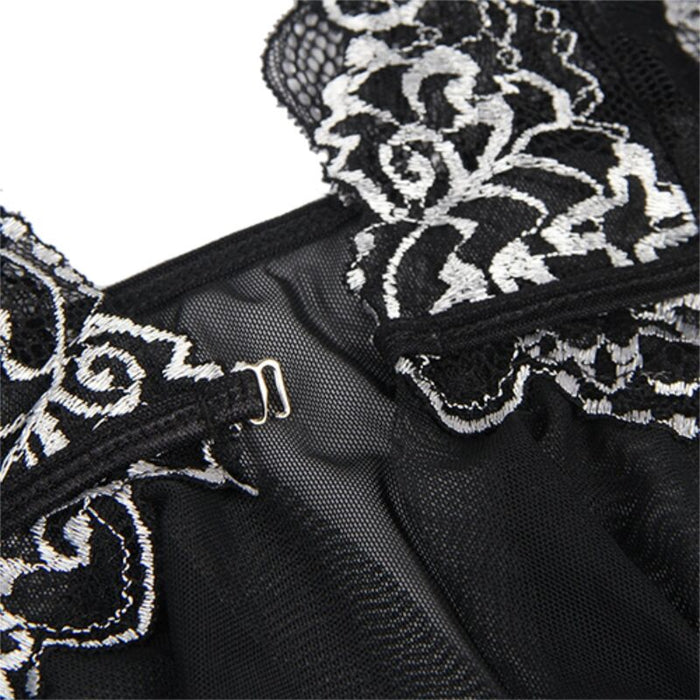 SUBBLIME - BABYDOLL FABRIC TULLE CHEST LACE L/XL
