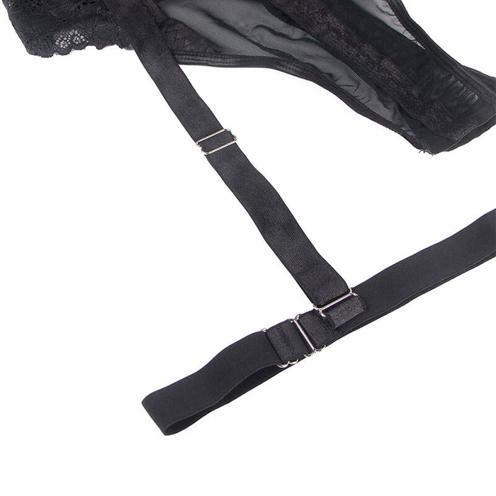 SUBBLIME - TEDDY WITH GARTER STRAP DETAIL CHEST BLACK L/XL