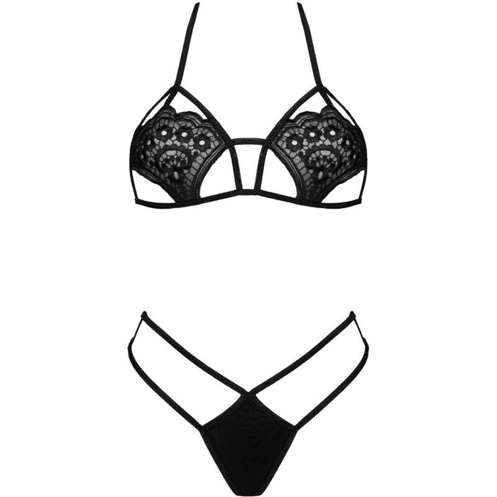 LIVCO CORSETTI FASHION - JIMENA LC 20216 BRA + THONG BLACK ONE SIZE
