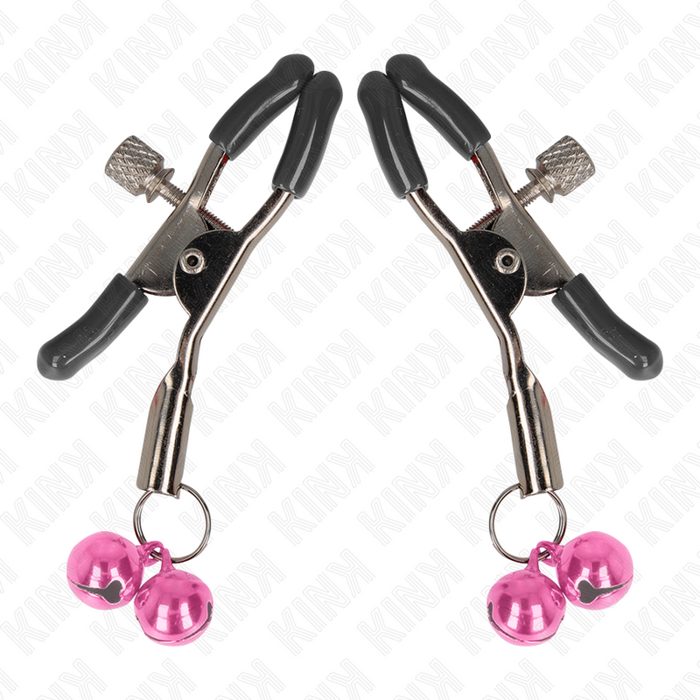 KINK - DOUBLE BELL NIPPLE CLAMP PINK 6 CM