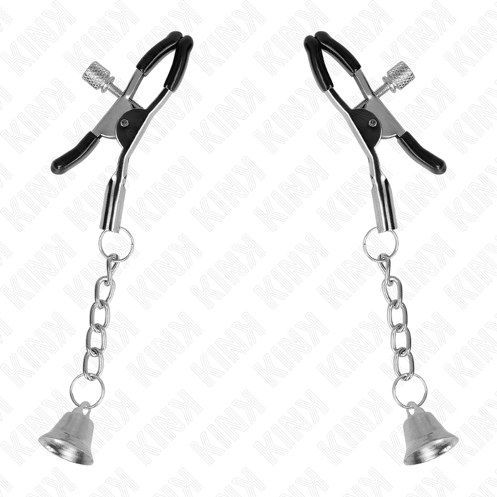KINK - SILVER BELL PENDANT NIPPLE CLAMPS 6 CM