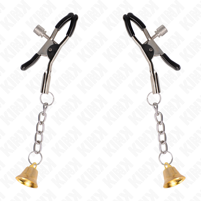 KINK - GOLD BELL PENDANT NIPPLE CLAMPS 6 CM