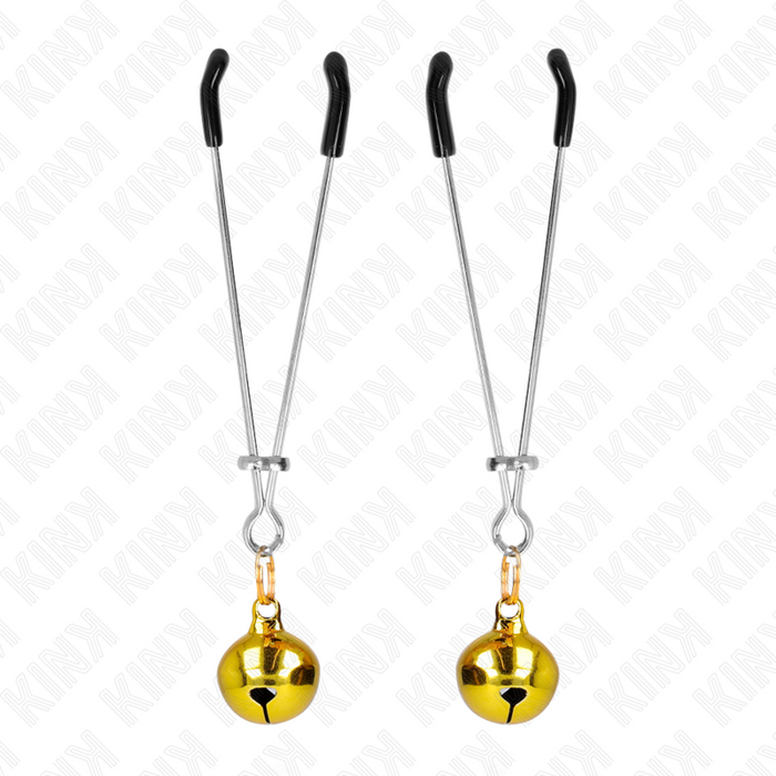 KINK - THIN BELL NIPPLE CLAMPS GOLD 7 CM