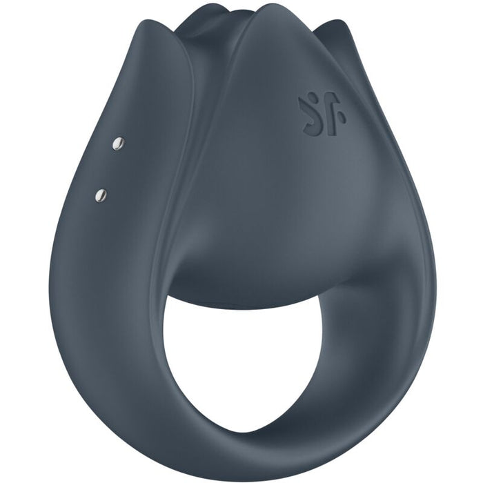 SATISFYER - PERFECT PAIR 2 MULTIVIBRATOR 2 IN 1 PENIS RING AND FINGER STIMULATOR GREY