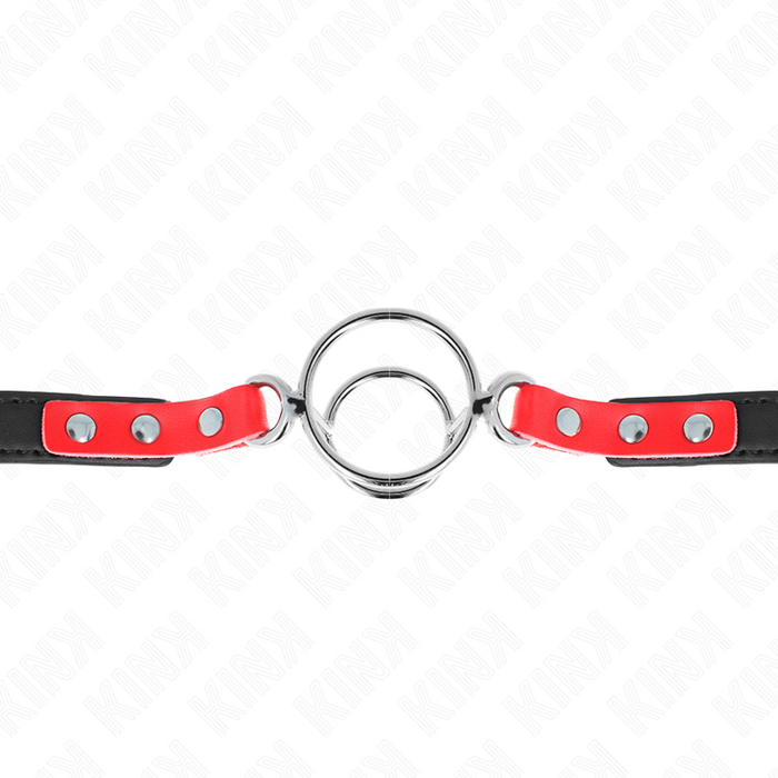 KINK - GAG WITH MULTIPLE O-RINGS 4 / 4.8 CM RED 38 X 56 CM