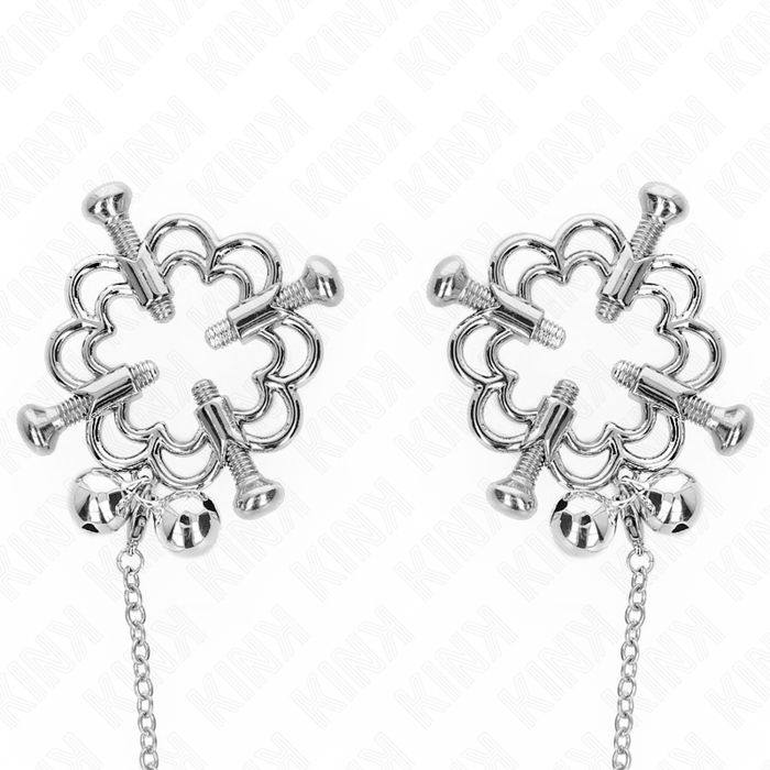 KINK - METAL FLOWER NIPPLE CLAMPS WITH CHAIN