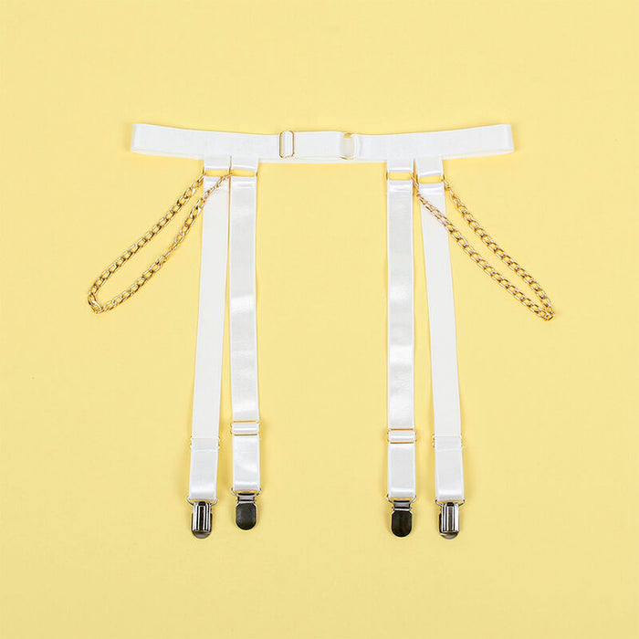 SUBBLIME - 954291 BODY WITH CHAINS + GARTER BELT WHITE L/XL