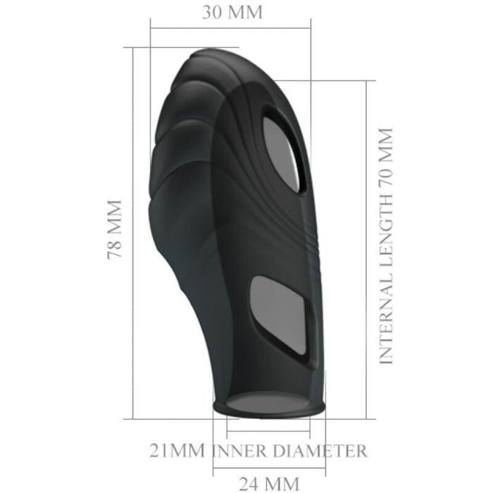 PRETTY LOVE - LICH SILICONE FINGER VIBRATOR BLACK