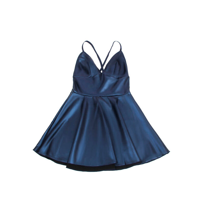 SUBBLIME - 955427 DRESS WITH BLUE LEATHER STRAPS L/XL