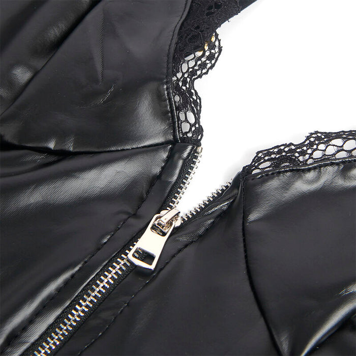 SUBBLIME - 955465 BLACK LEATHER ZIPPER BODY L/XL