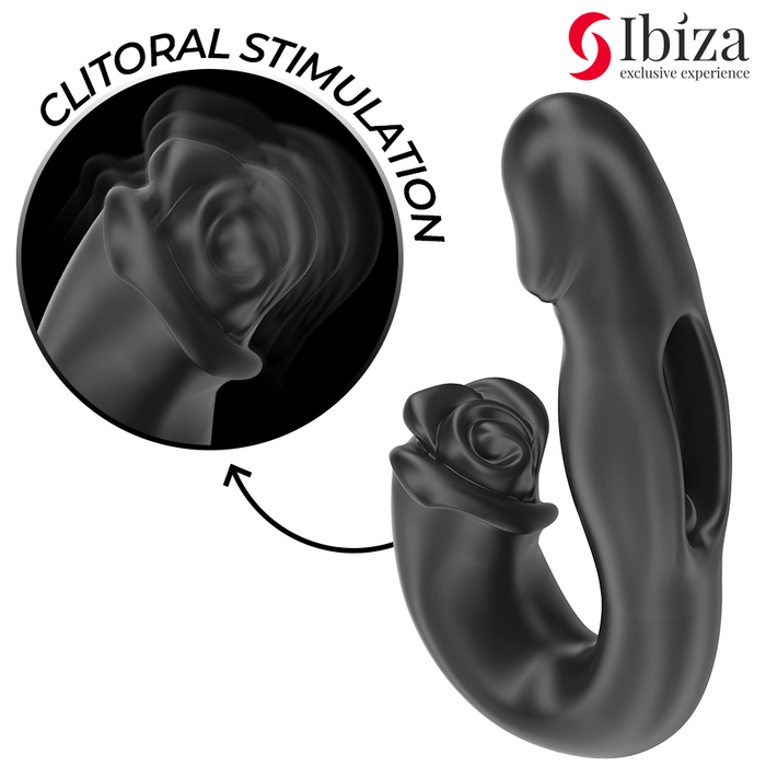 IBIZA - ROSE VIBRATOR FLICKING EFFECT AND CLIT STIMULATOR