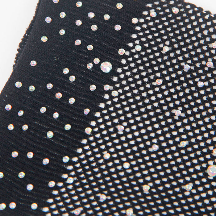 SUBBLIME - 957469SHINE TRANSPARENT GLOVES BLACK S/M