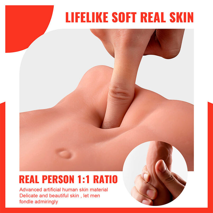 XISE - BERTLETT DILDO ASS REALISTIC DILDO AND ANUS MASTURBATOR FRONT POSITION WITH THRUSTING 18 CM