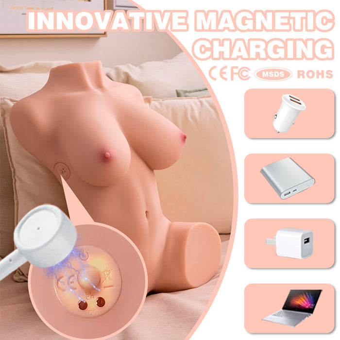 XISE - DANIA THRUSTING REALISTIC VIBRATING FEMALE TORSO 52 CM