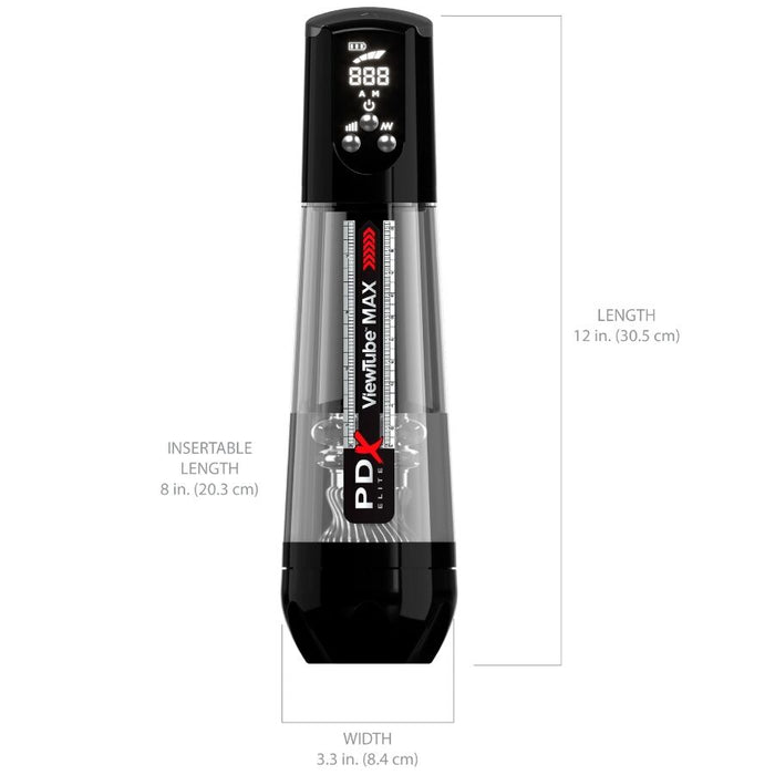 PDX ELITE - VIEWTUBE MAX VIEW AUTOMATIC MASTURNADOR WITH TRANSPARENT SUCTION
