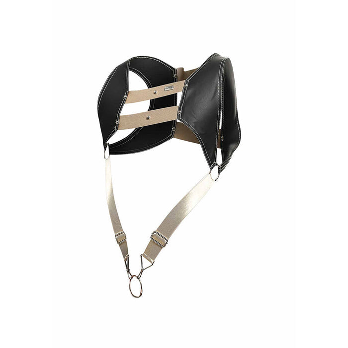 MOB - DNGEON HARNESS WITH GOLDEN PENIS RING ONE SIZE