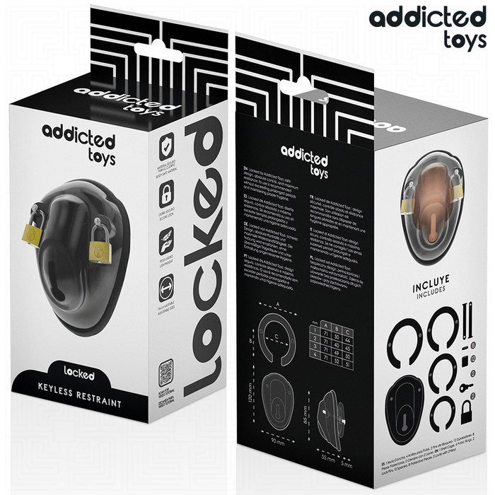 ADDICTED TOYS LOCKED - KEYLESS RESTRAINT PENIS CAGE 11.5 CM