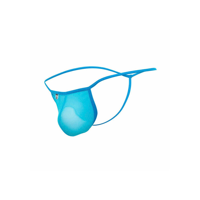 MOB - TRANSPARENT T-SHAPED THONG AQUA SIZE S/M