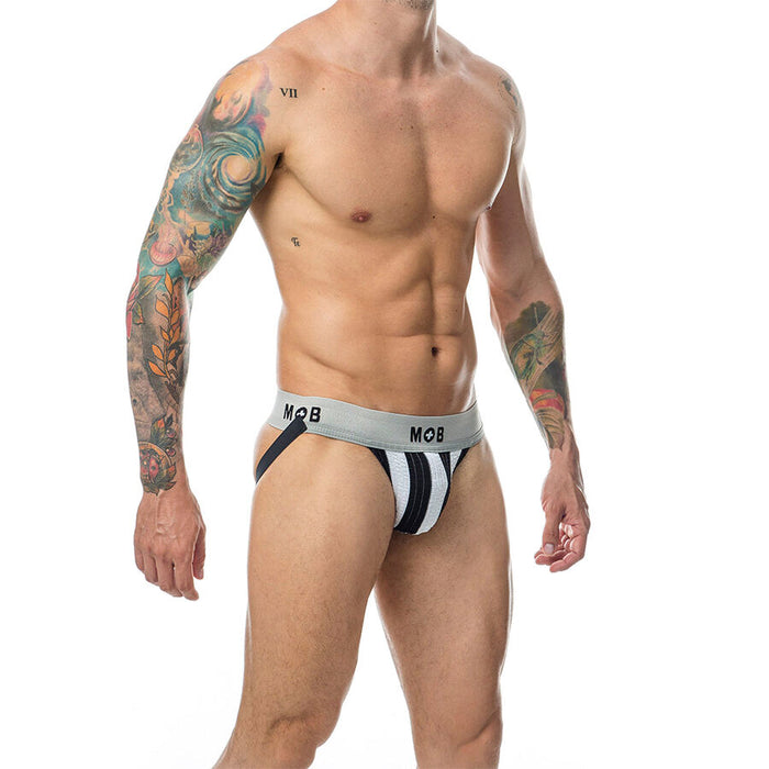 MOB - CLASSIC STRIPE WHITE JOCK SIZE XXL