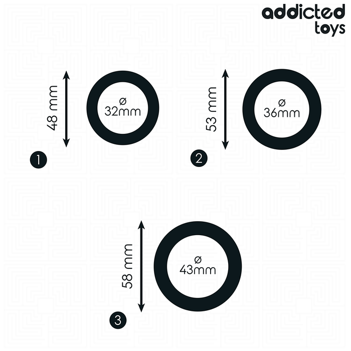 ADDICTED TOYS - SET OF SILICONE RINGS MODEL 1