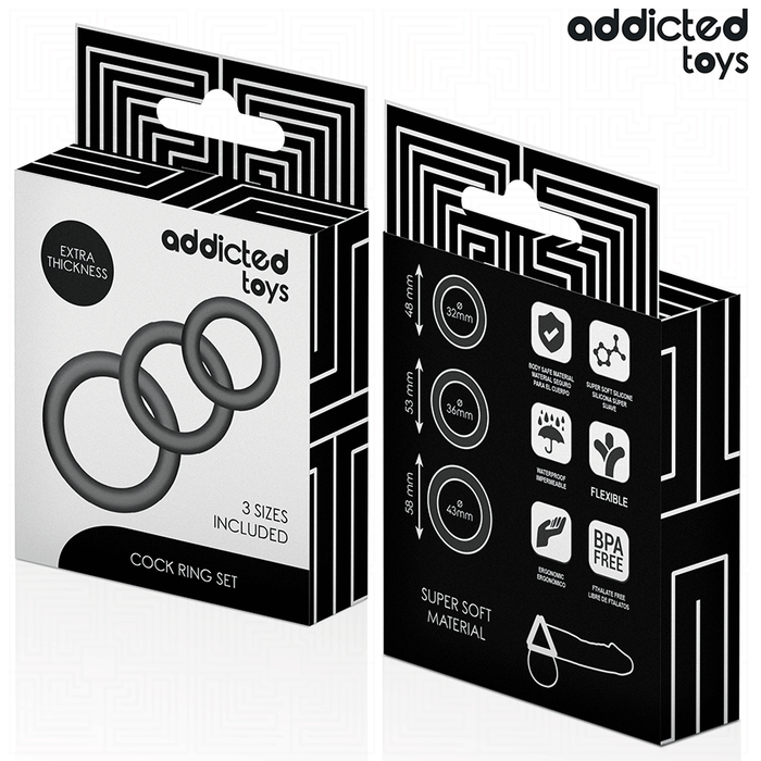 ADDICTED TOYS - SET OF SILICONE RINGS MODEL 1