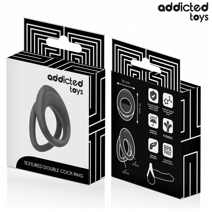 ADDICTED TOYS - DOUBLE TEXTURED PENIS RING
