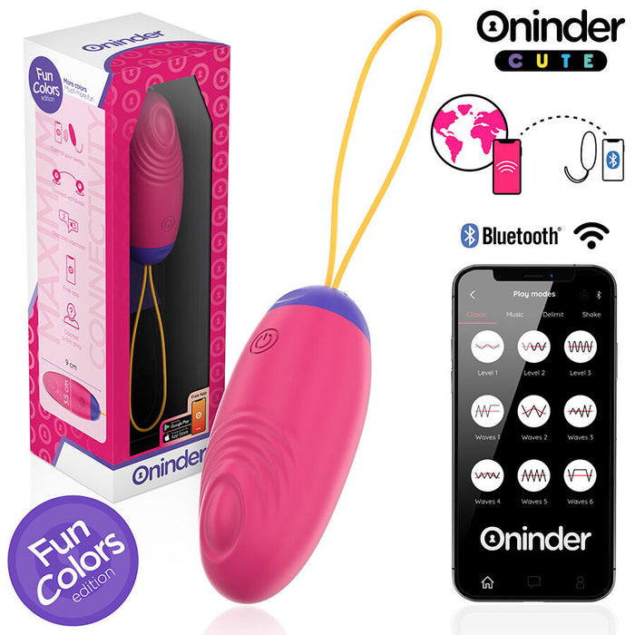 ONINDER CUTE - LOVE PLEASURE VIBRO-WAVE TAPPING SILICONE EGG - FREE GLOBAL APP