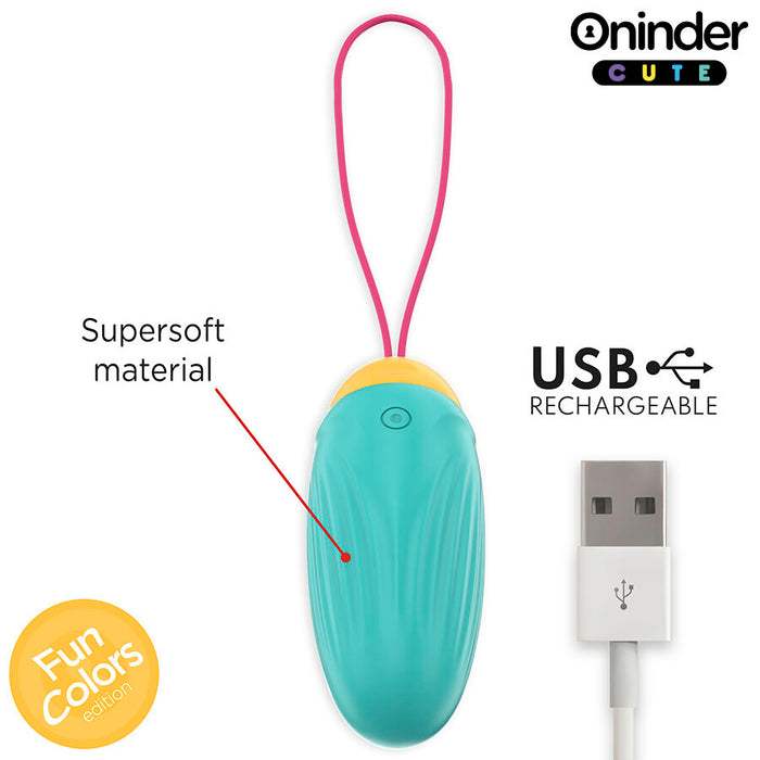 ONINDER CUTE - LOVE PLEASURE VIBRATING EGG - ROTATING SILICONE GEMS - FREE GLOBAL APP