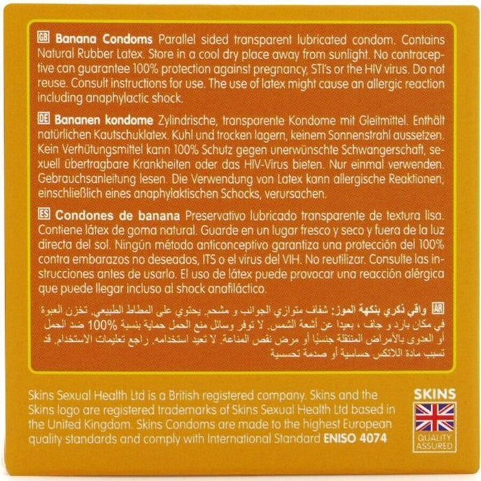 SKINS - BANANA PREMIUM CONDOMS PACK 4