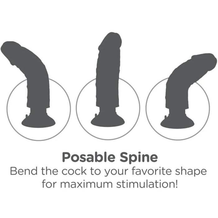 KING COCK - VIBRATING COCK BROWN 20.32 CM