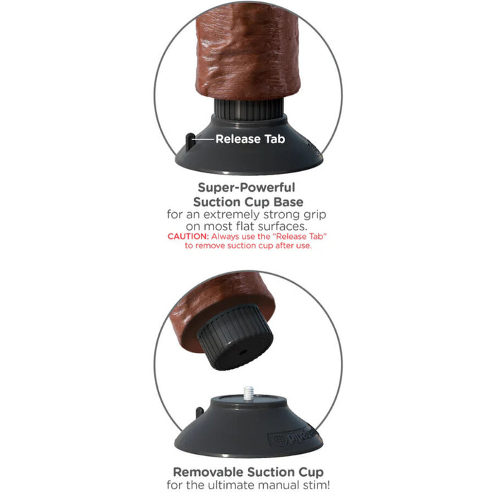 KING COCK - VIBRATING COCK BROWN 20.32 CM