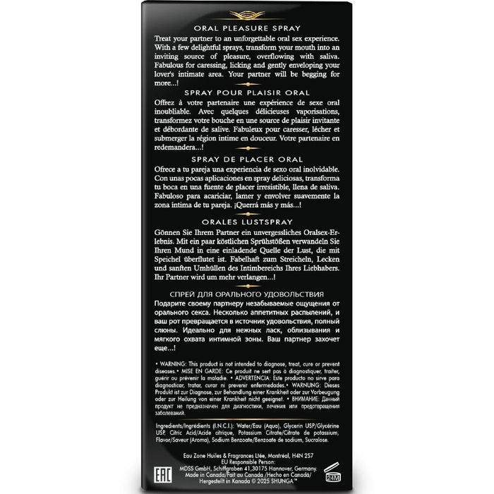 SHUNGA - WAVES PLEASURE SPRAY ORAL SEDUCTIVE STRAWBERRY 20 ML