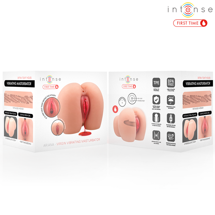 INTENSE FIRST TIME - ARIANA VIRGIN VIBRATOR MASTURBATOR WITH BLEEDING