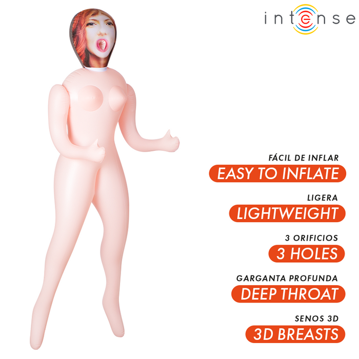 INTENSE DOLLS - SCARLETT INFLATABLE DOLL WITH THREE ORIFICES