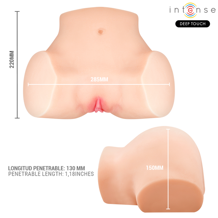 INTENSE DEEP TOUCH - NICOLE ANAL AND VAGINAL MASTURBATOR WITH SUCTION, HEAT, VIBRATION AND VOICE EFFECTS WITH REMOTE CONTROL 5.3 KG