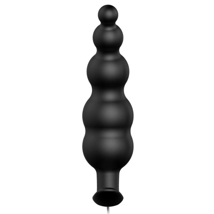 PRETTY LOVE - ANAL PLUG SILICONE EXTRA STIMULATION AND 12 VIBRATION MODES BLACK REMOTE CONTROL