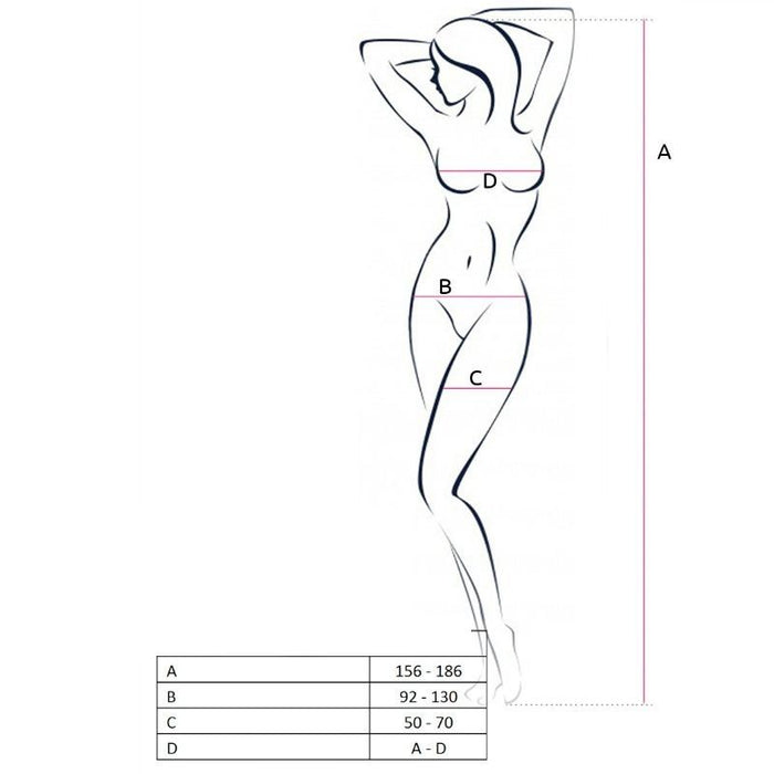 PASSION - WOMAN BS052 RED BODYSTOCKING ONE SIZE