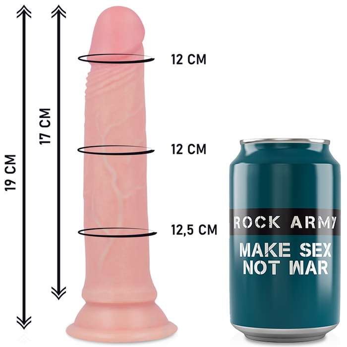 ROCKARMY - HARNESS + LIQUID SILICONE DILDO PREMIUM AVENGER 19 CM -O- 3.98 CM